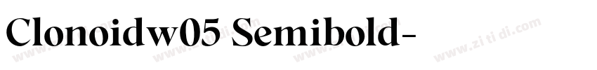 Clonoidw05 Semibold字体转换